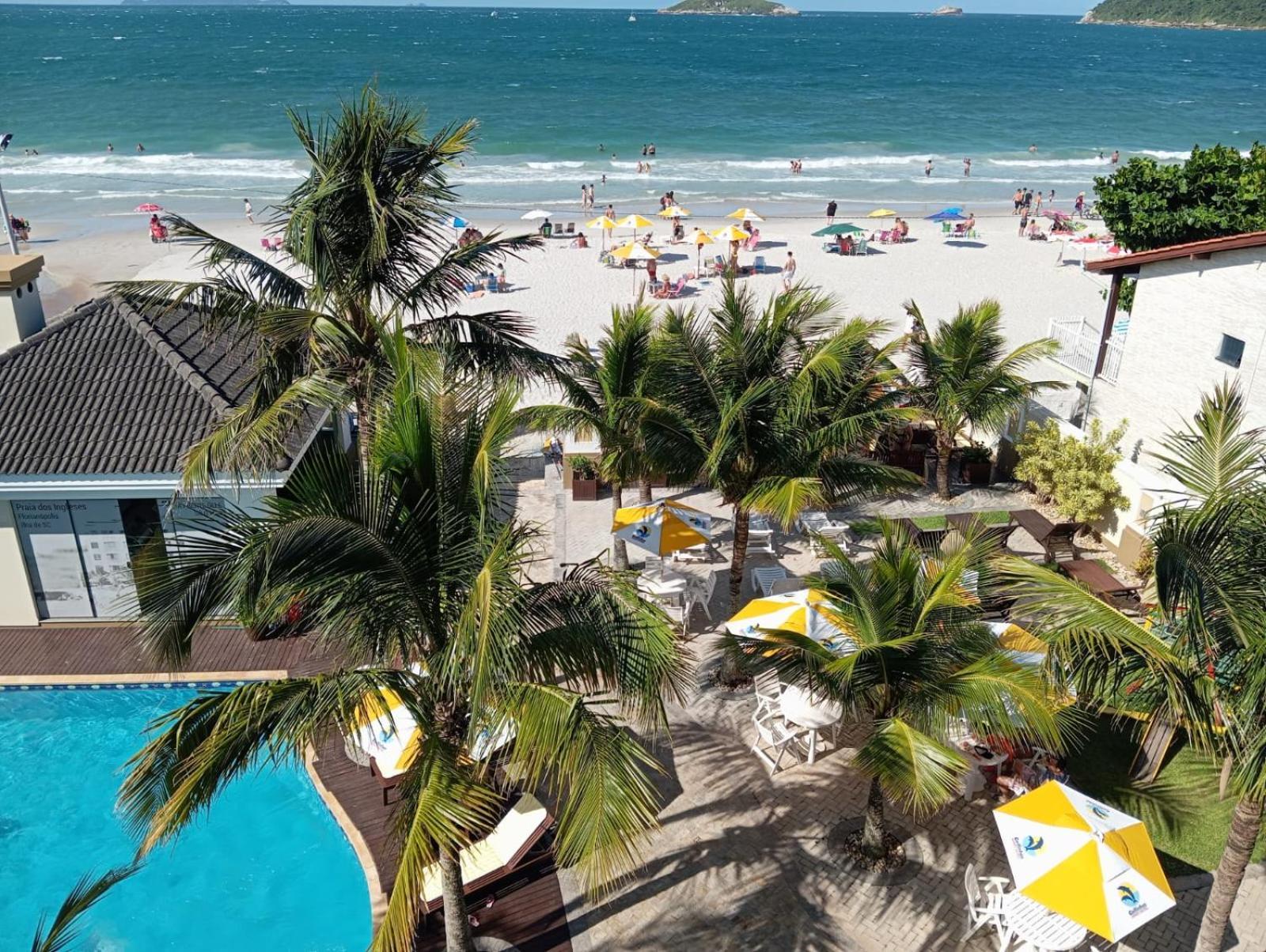 Golfinhos Apart-Hotel - Apto Terreo Frente Ao Mar!!! Флорианополис Экстерьер фото
